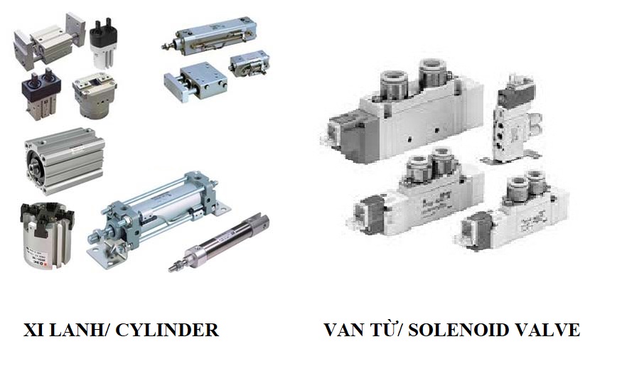 VAN TỪ, XI LANH KHÍ NÉN / SOLENOID VALVE, AIR CYLINDER